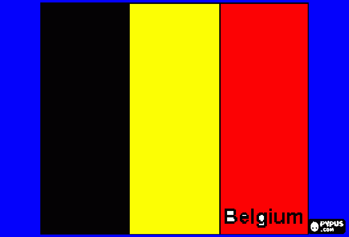 Belgium Flag coloring page