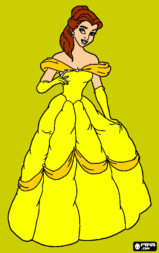 belle coloring page