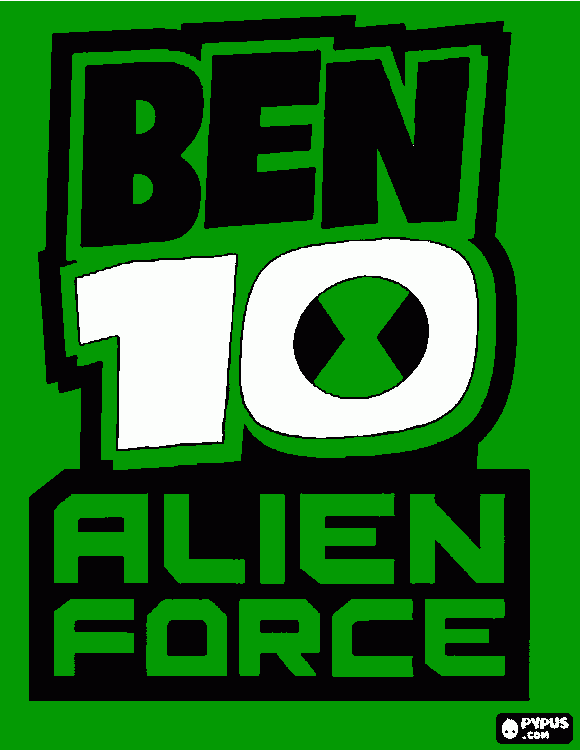 ben 10 alien force logo coloring page
