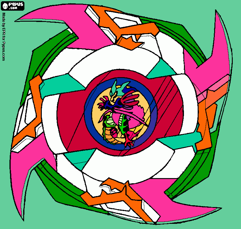 ben's beyblade coloring page