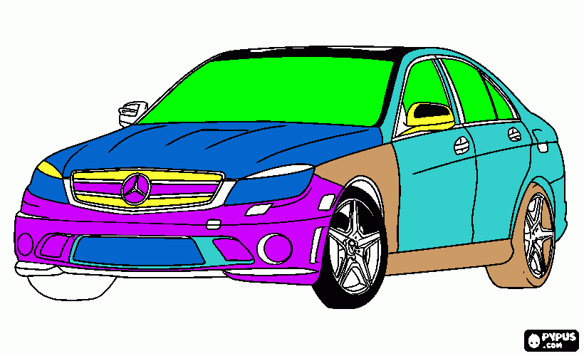 benz coloring page