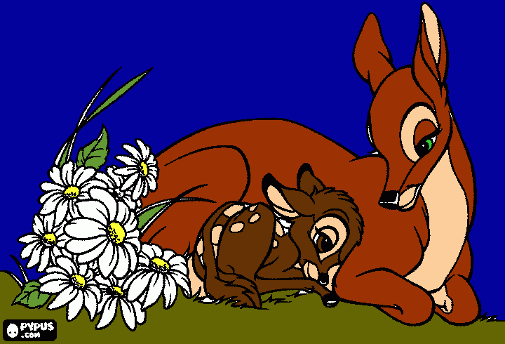 Bibi and his mother Lulu coloring page
