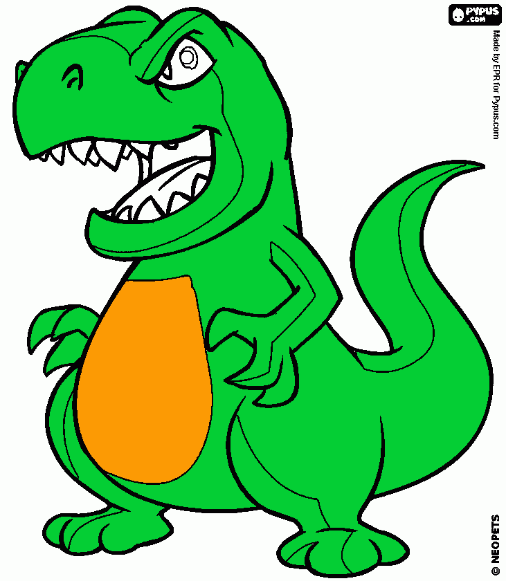 big bad rex coloring page