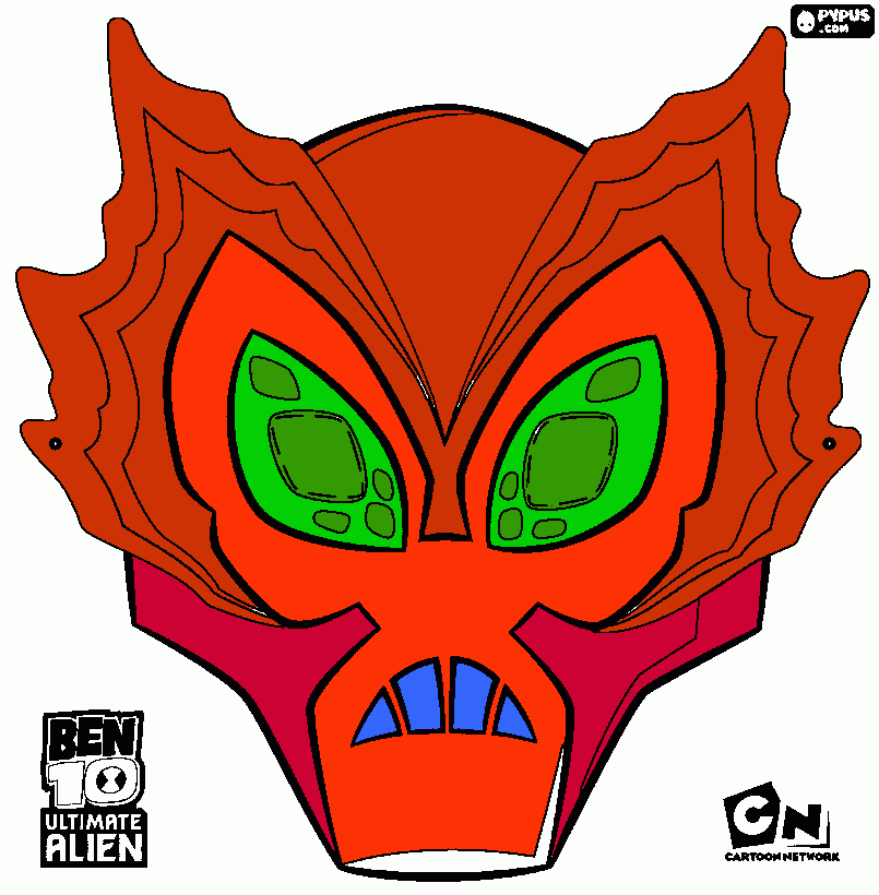 big chill mask coloring page