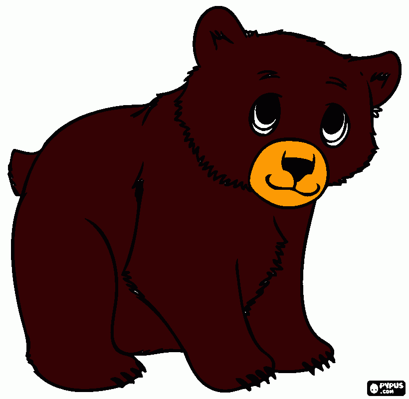 Birthday bear for Grandpa coloring page