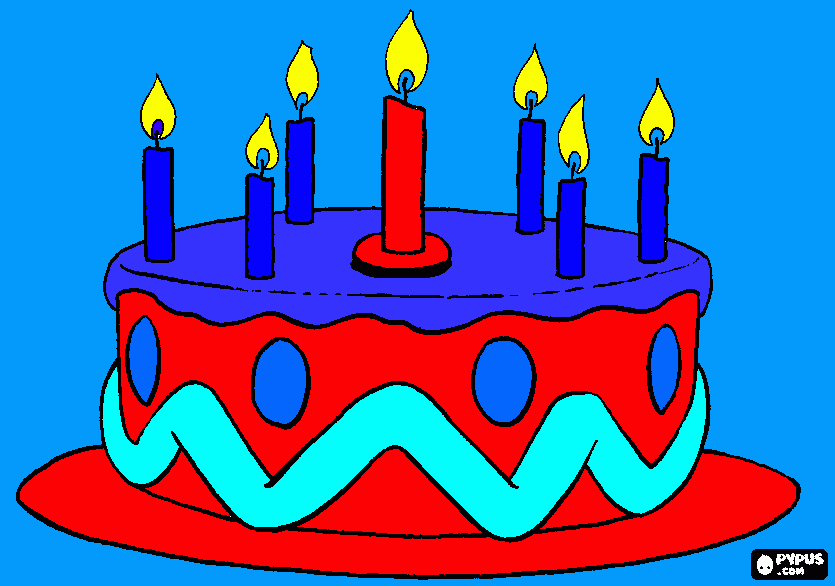 birthday cake  coloring page