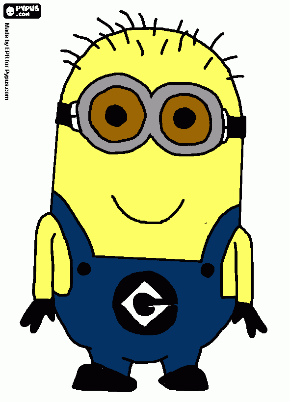 Birthday Minion coloring page