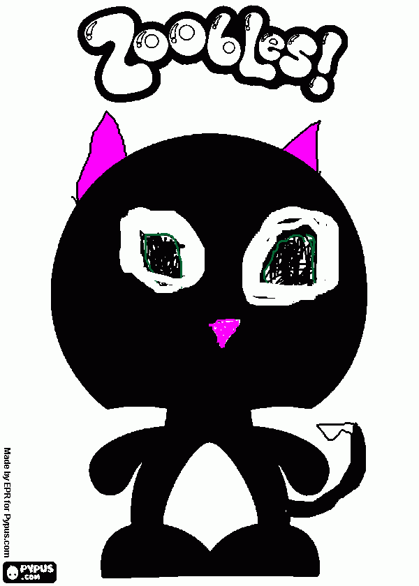 black cat coloring page