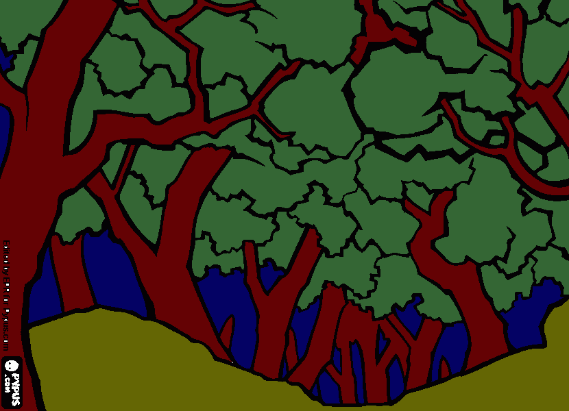 black forest coloring page