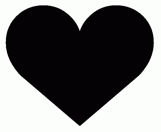 BLACK HEART coloring page