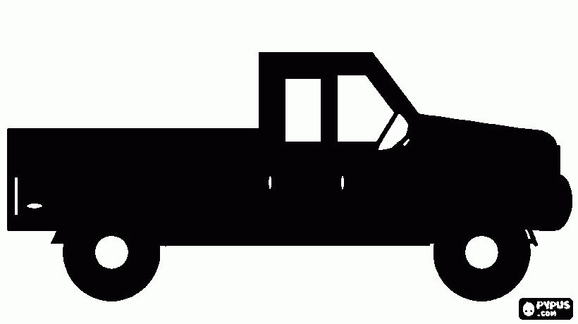 black truck coloring page