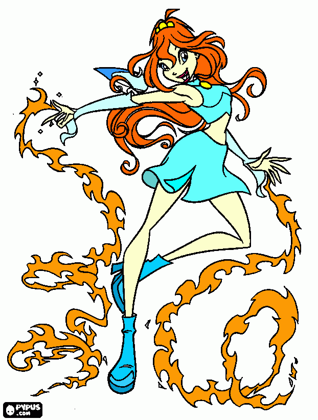 bloom charmix coloring page