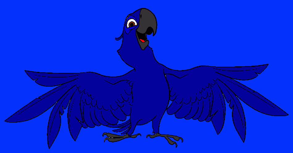 Blu the blue macaw coloring page