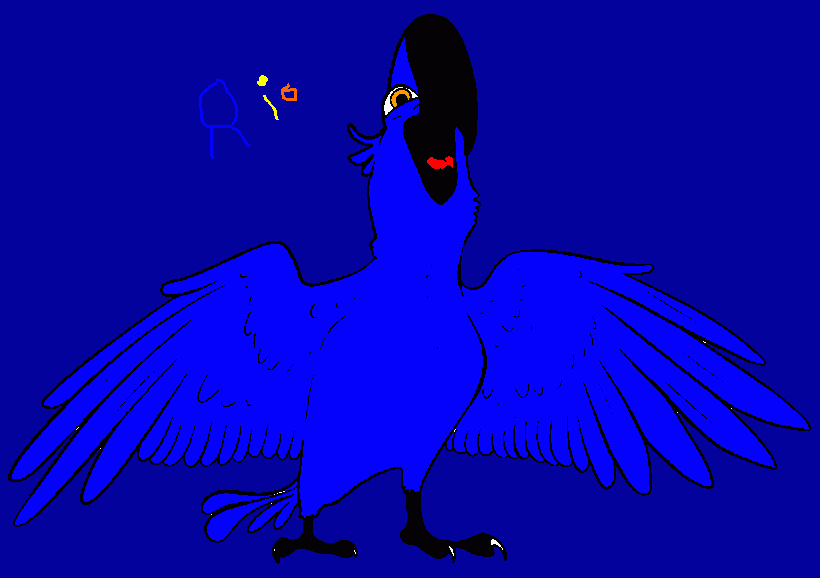 blu the macaw from RIO coloring page