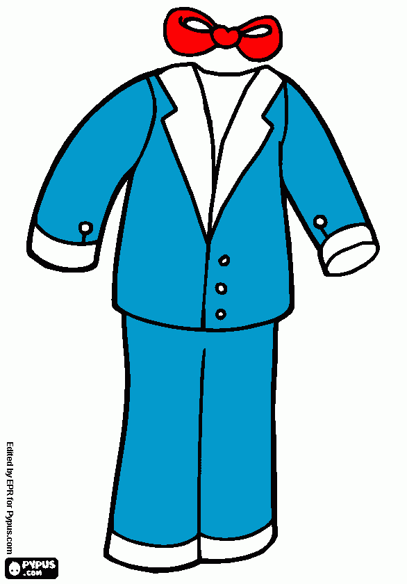 Blue Suit coloring page