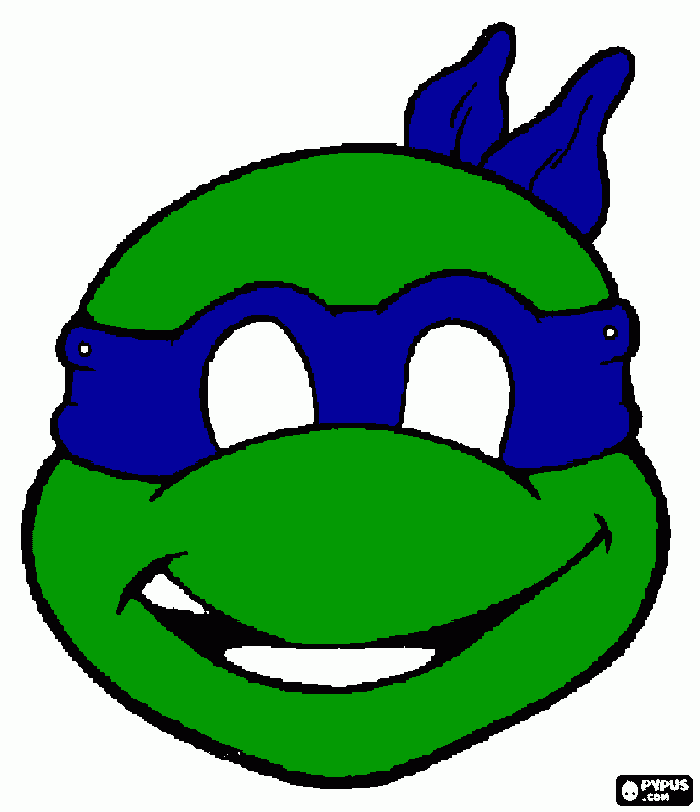 blue turtle head coloring page