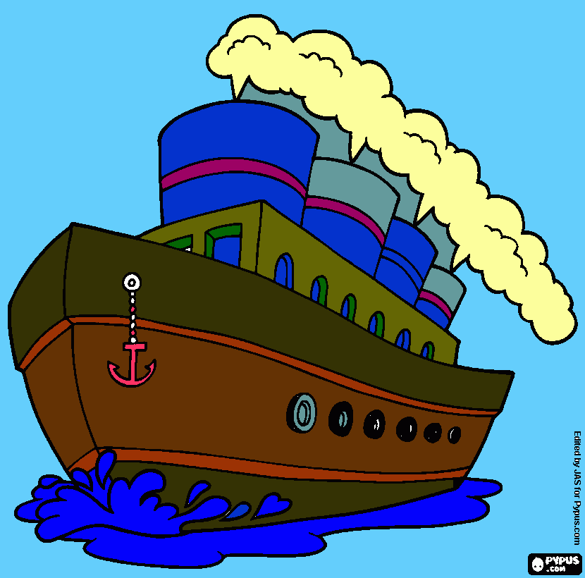 boat coluoring coloring page