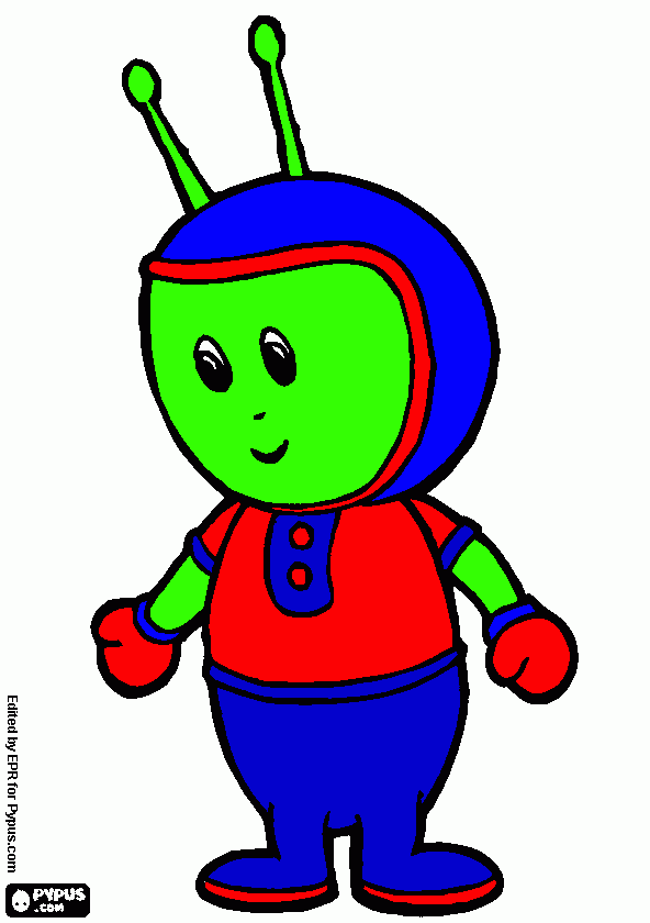 BOB the alien coloring page