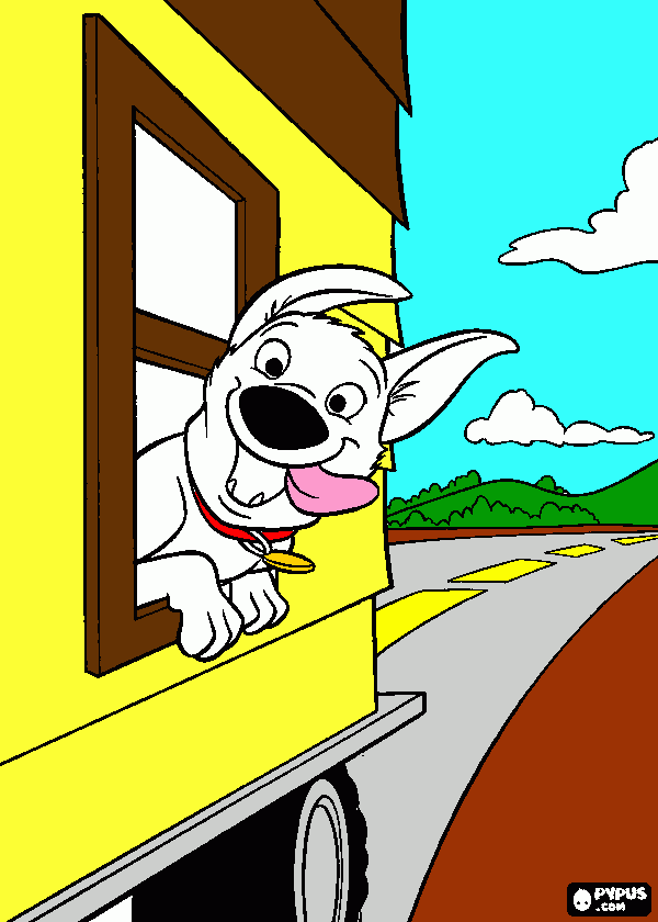 BOL THE SUPER DOG coloring page