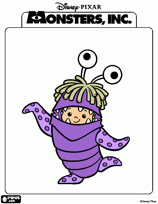 Boo Monsters INC coloring page