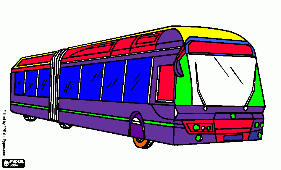 Brandon Coloring Bus coloring page