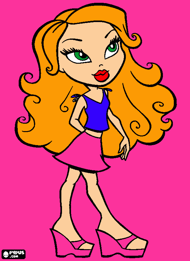 bratz girl coloring page