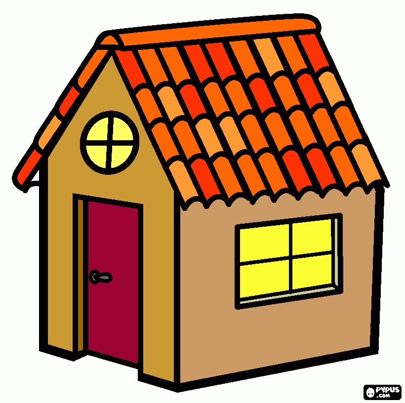 brick house coloring page