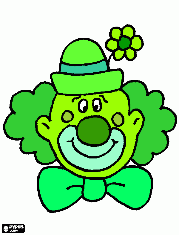 brightclown coloring page