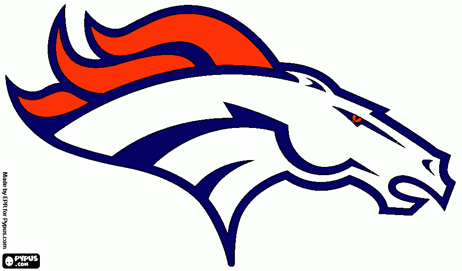 Broncos Logo coloring page