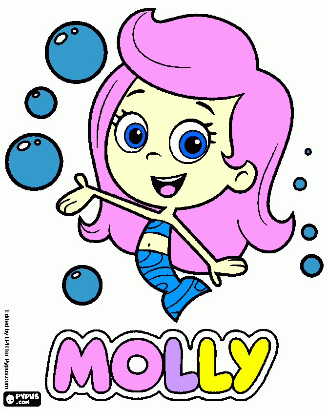 molly bubble guppies coloring pages - photo #34
