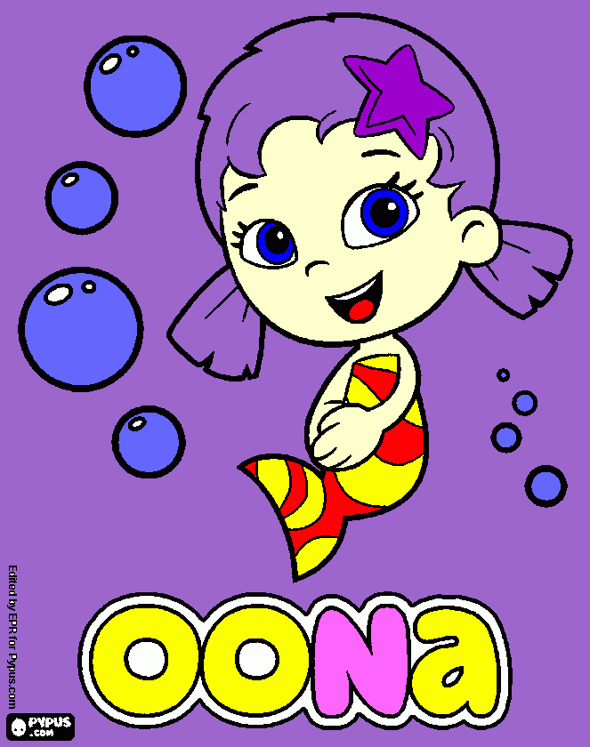 Bubble guppies Oona coloring page