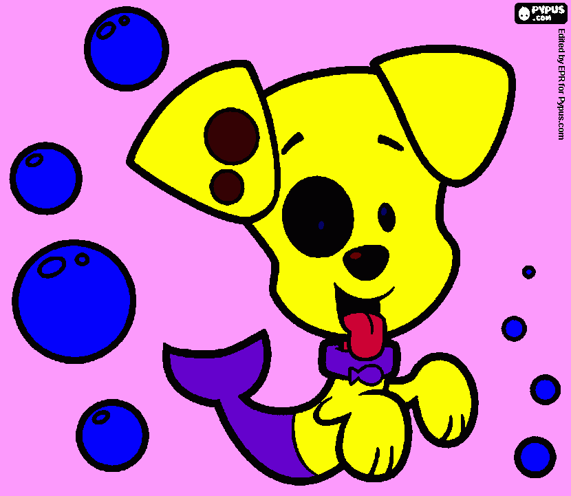 bubble puppy coloring page