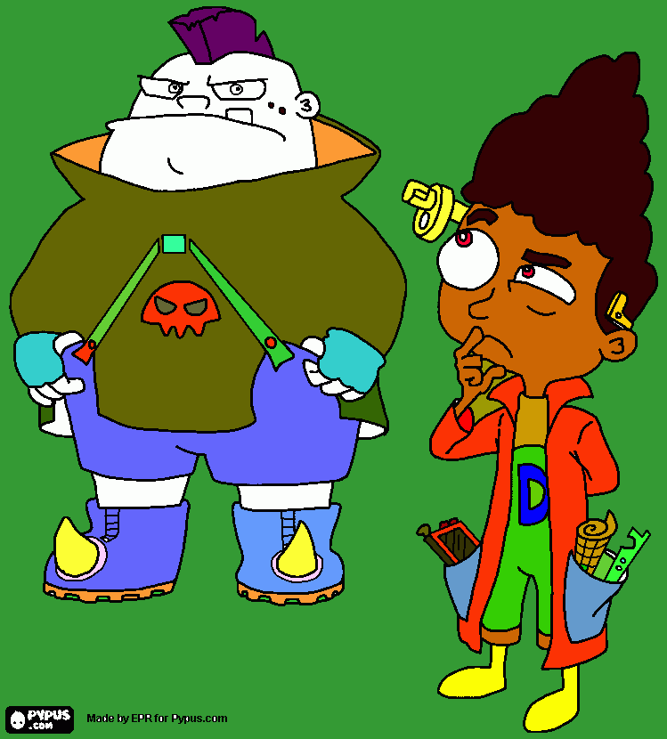 buford and baljeet coloring page