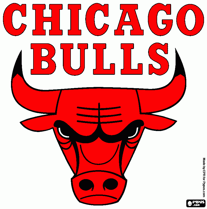 Bulls Logo coloring page