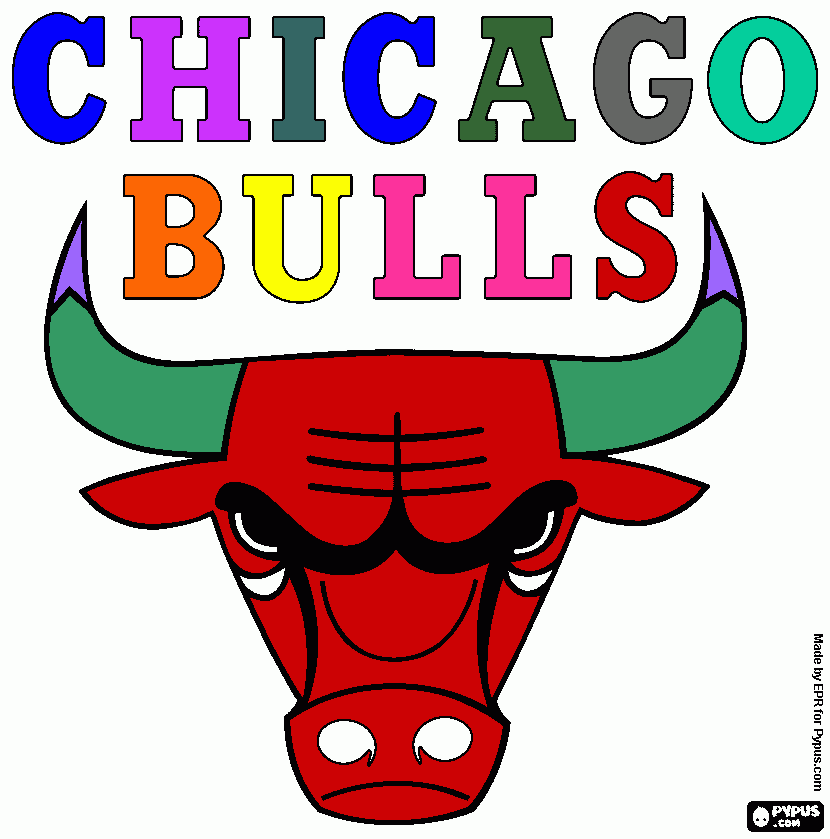 Bulls coloring page