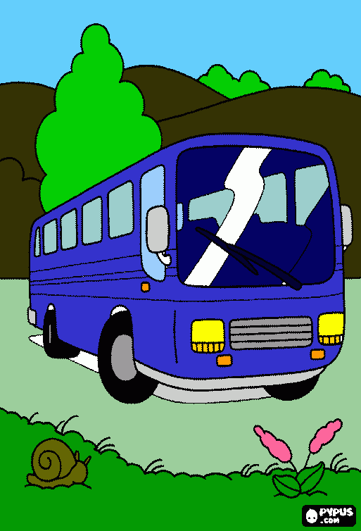 bus 2 coloring page