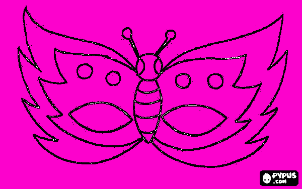 butterfly mask coloring page