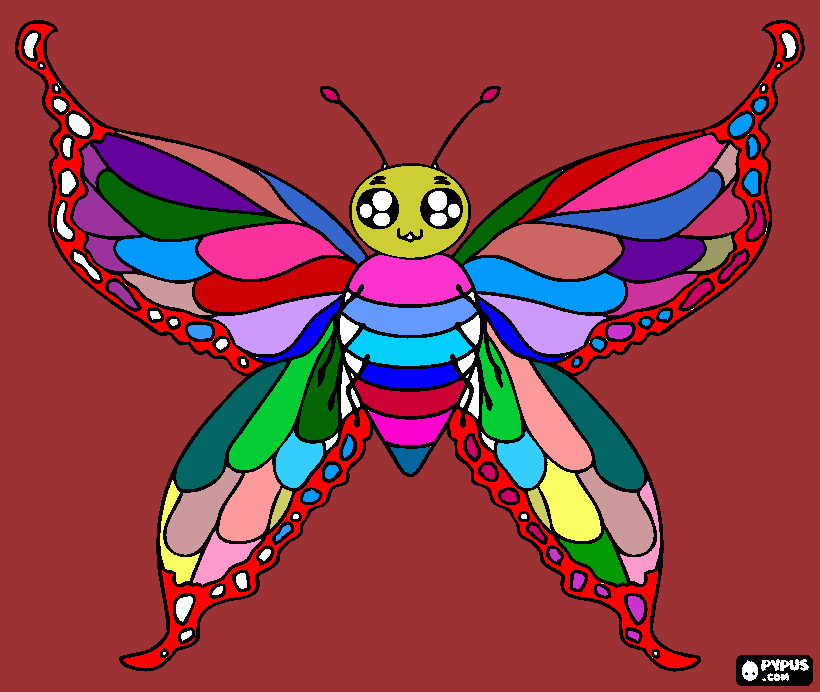 BUTTERFLY OF MANU coloring page