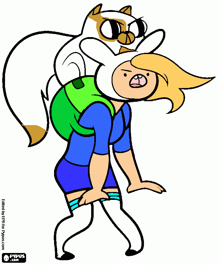 cake and fionna coloring page