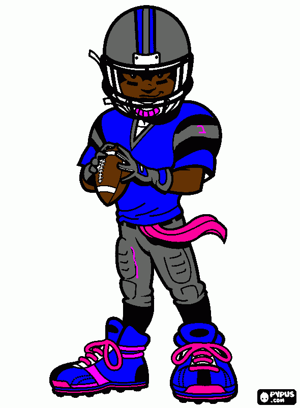 cam newton coloring page