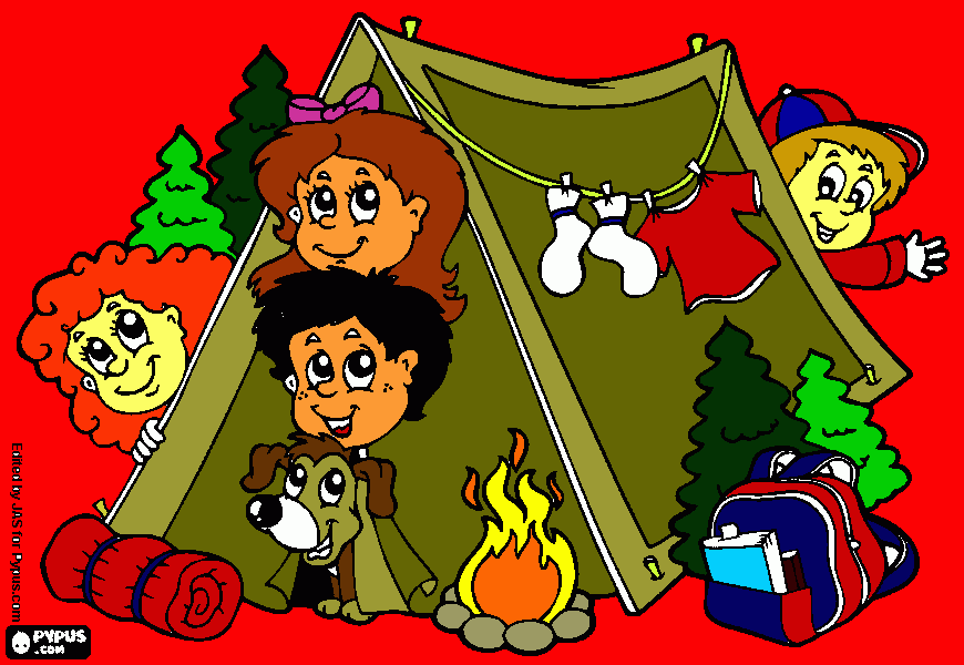 camp coloring page