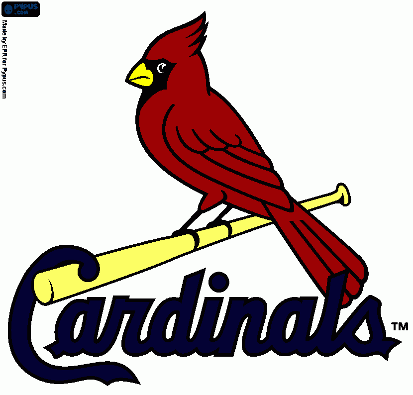 Cardinals logo coloring page