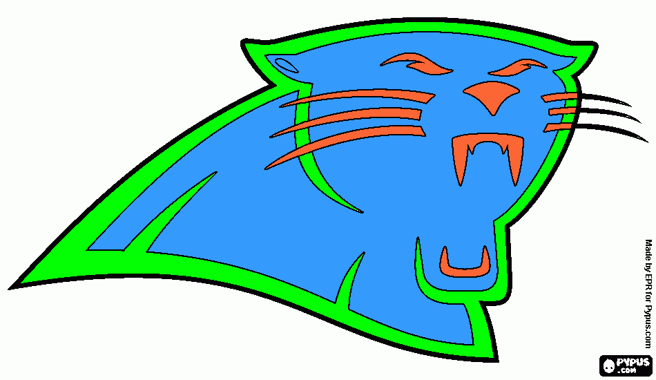 Carolina Panthers logo coloring page