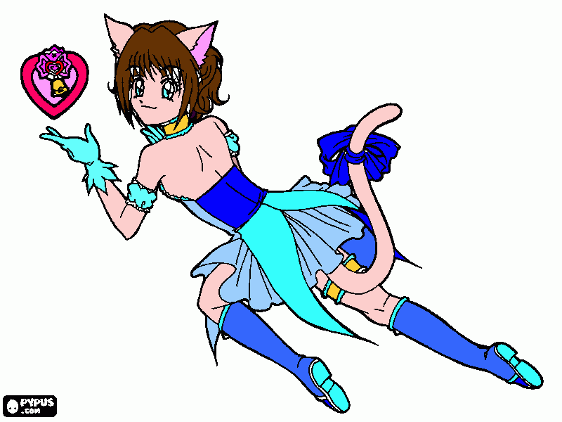 catgal coloring page
