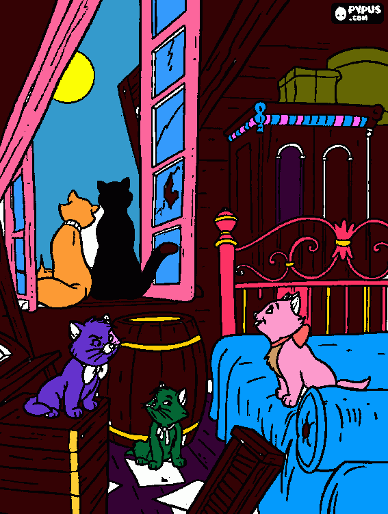cats coloring page