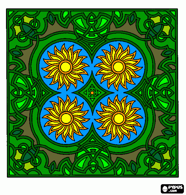 celtic sun coloring page