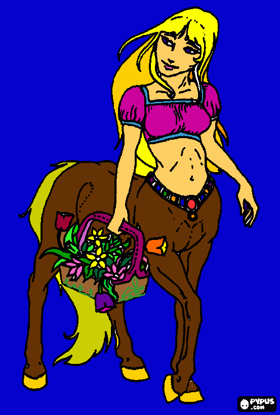 centaur coloring page