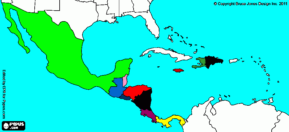 centeral america and mexico coloring page