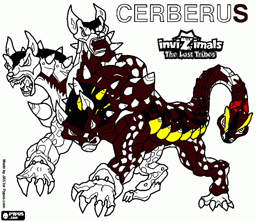 cerberus coloring page