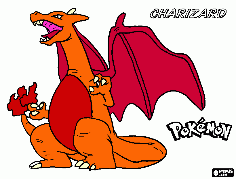 Chariard coloring page